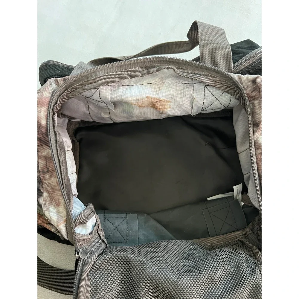 Cabelas Fishing Tackle Bag Camo Black Canvas Shoulder Strap Multi Pocket Storage